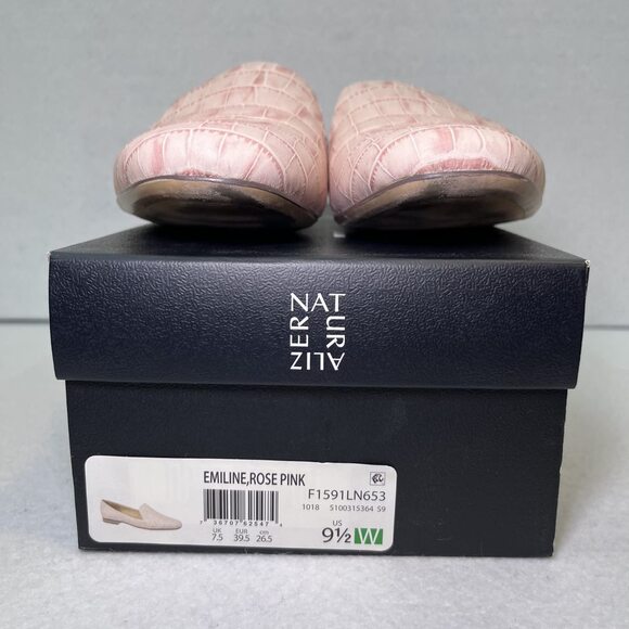 Naturalizer Emiline crocodile pattern leather rose pink womens 9-1/2 WIDE - Picture 2 of 11